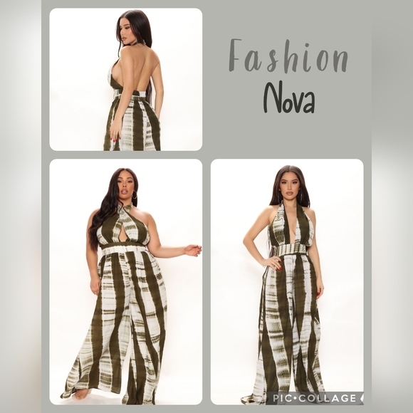 *NWT* Fashion Nova - Vacay Feels Tie Dye Jumpsuit - Picture 1 of 8